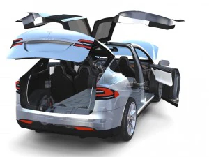 2017 tesla s-x-3 collection w chassis and interior 3D Model