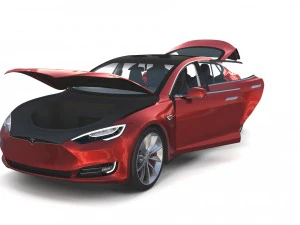 2017 tesla s-x-3 collection w chassis and interior 3D Model