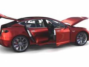 2017 tesla s-x-3 collection w chassis and interior Modelo 3D