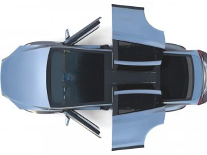 2017 tesla s-x-3 collection w chassis and interior 3D Model