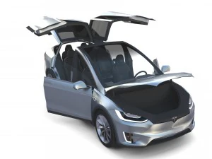 2017 tesla s-x-3 collection w chassis and interior 3D Model