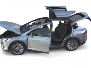 2017 tesla s-x-3 collection w chassis and interior Modelo 3D