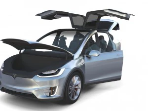 2017 tesla s-x-3 collection w chassis and interior 3D Model