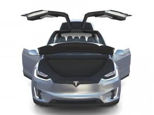2017 tesla s-x-3 collection w chassis and interior 3D Model