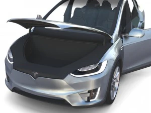 2017 tesla s-x-3 collection w interior 3D Model