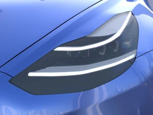 2017 tesla s-x-3 collection w interior 3D Model