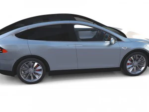2017 tesla s-x-3 collection w interior 3D Model