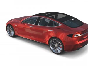 2017 tesla s-x-3 collection w interior 3D Model