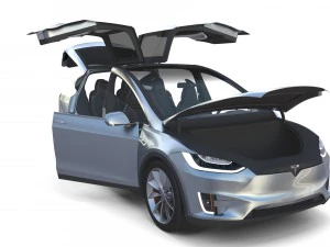 2017 tesla s-x-3 collection w interior 3D Model