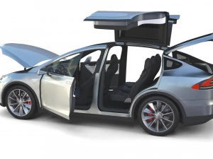 2017 tesla s-x-3 collection w interior 3D Model