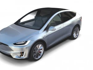 2017 tesla s-x-3 collection w interior 3D Model