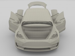 2017 tesla s-x-3 collection w interior Modelo 3D