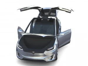 2017 tesla s-x-3 collection w interior 3D Model