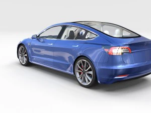 2017 tesla s-x-3 collection w interior 3D Model