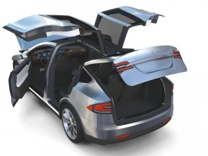 2017 tesla s-x-3 collection w interior 3D Model