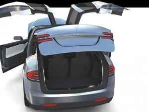 2017 tesla s-x-3 collection w interior 3D Model