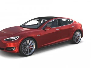 2017 tesla s-x-3 collection w interior 3D Model