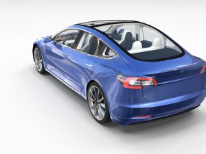 2017 tesla s-x-3 collection w interior 3D Model