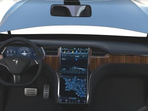 2017 tesla s-x-3 collection w interior 3D Model
