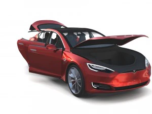 2017 tesla s-x-3 collection w interior 3D Model