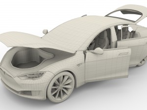 2017 tesla s-x-3 collection w interior Modelo 3D