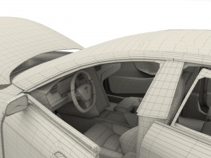 2017 tesla s-x-3 collection w interior Modelo 3D