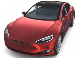 2017 tesla s-x-3 collection w interior 3D Model