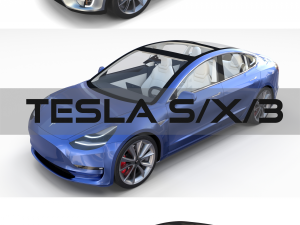 2017 tesla s-x-3 collection 3Dモデル