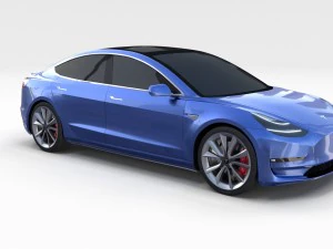 2017 tesla s-x-3 collection 3D Model