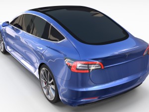 2017 tesla s-x-3 collection 3D 모델