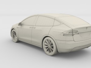 2017 tesla s-x-3 collection 3D 모델