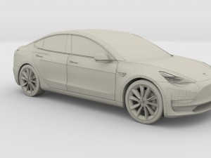 2017 tesla s-x-3 collection 3D 모델