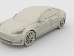 2017 tesla s-x-3 collection 3D 모델