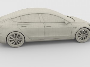 2017 tesla s-x-3 collection 3D 모델