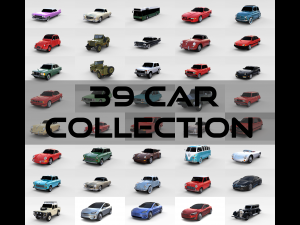39 car high detail collection 3D Model