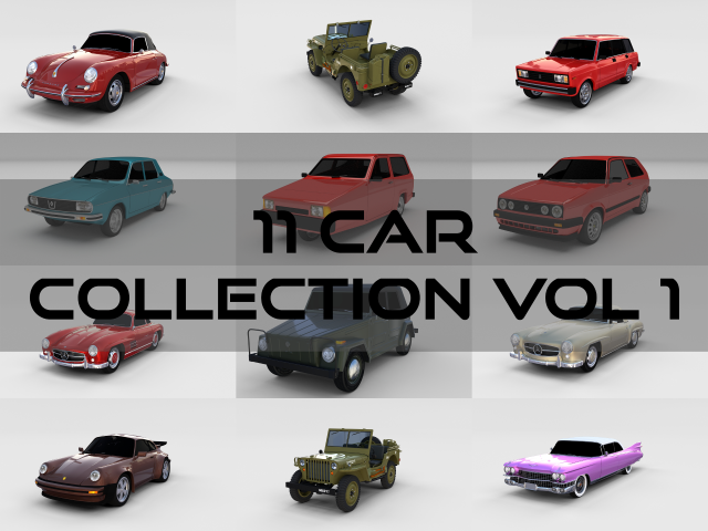 car collection vol 1 3D Model .c4d .max .obj .3ds .fbx .stl .blend 