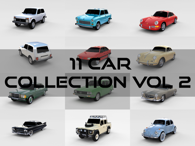 car collection vol 2 3D 모델 .c4d .max .obj .3ds .fbx .stl .blend 