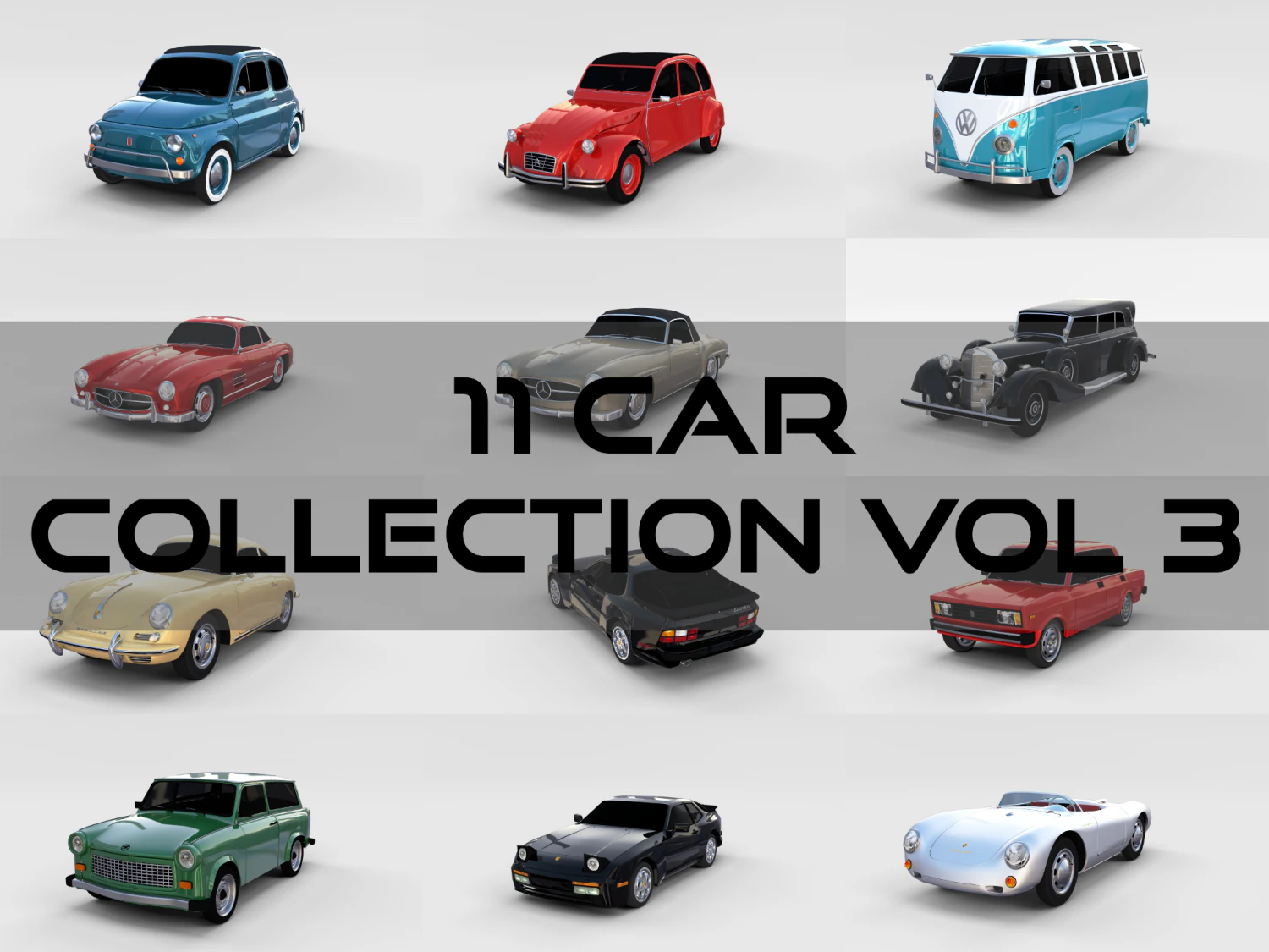 car collection vol 3 3D Model .c4d .max .obj .3ds .fbx .stl .blend 