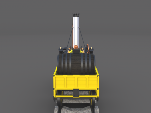 the stephenson animated rocket locomotive 3D Model