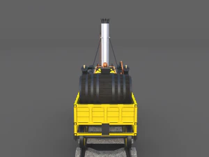 the stephenson animated rocket locomotive 3D Model