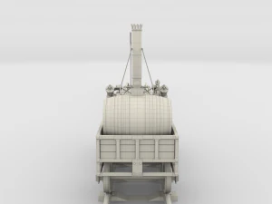 the stephenson animated rocket locomotive 3D Model