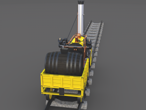 the stephenson animated rocket locomotive 3D Model