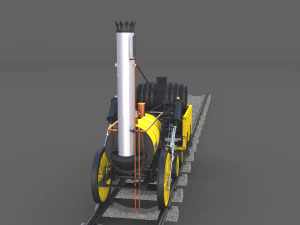 the stephenson animated rocket locomotive 3D Model
