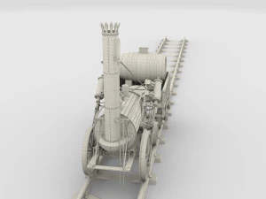 the stephenson animated rocket locomotive 3D Model