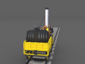 the stephenson rocket locomotive 3Dモデル