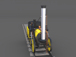 the stephenson rocket locomotive 3Dモデル