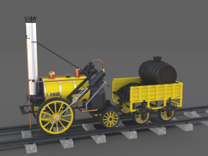 the stephenson rocket locomotive 3Dモデル