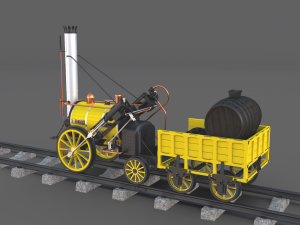the stephenson rocket locomotive 3Dモデル