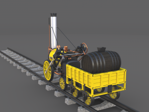 the stephenson rocket locomotive 3Dモデル