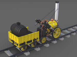 the stephenson rocket locomotive 3Dモデル